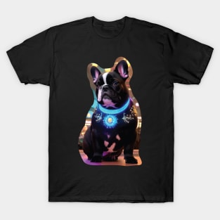 French Bully with Glowing Medallion T-Shirt